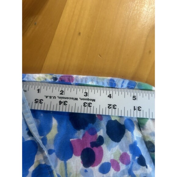 Saint James Women’s Floral Blouse. USA Size 4. Long Sleeve. Button Up - Picture 10 of 12